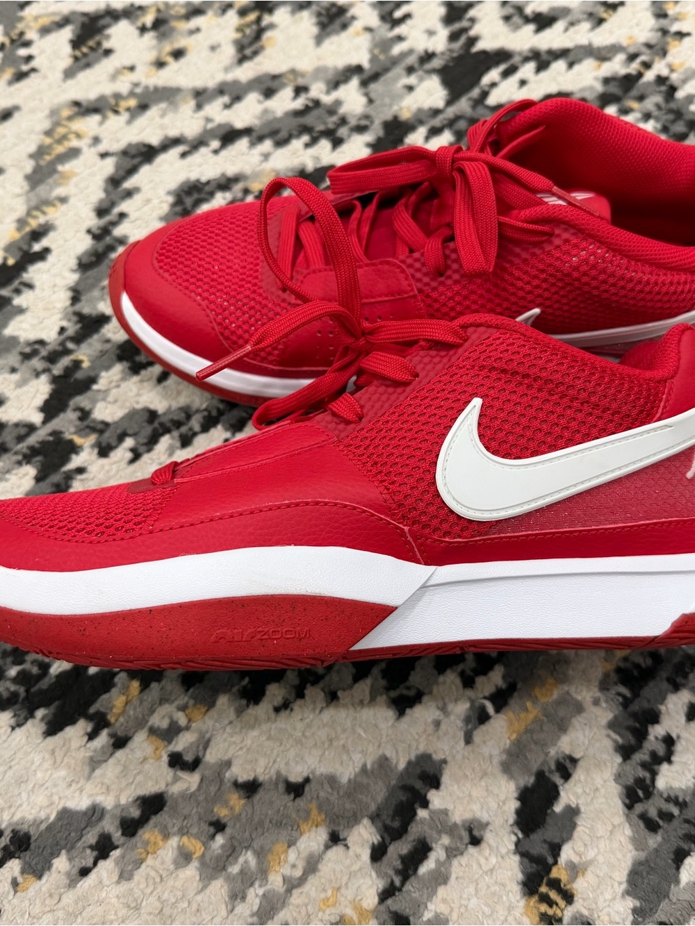 Nike Men's Red and White Athletic Shoes
